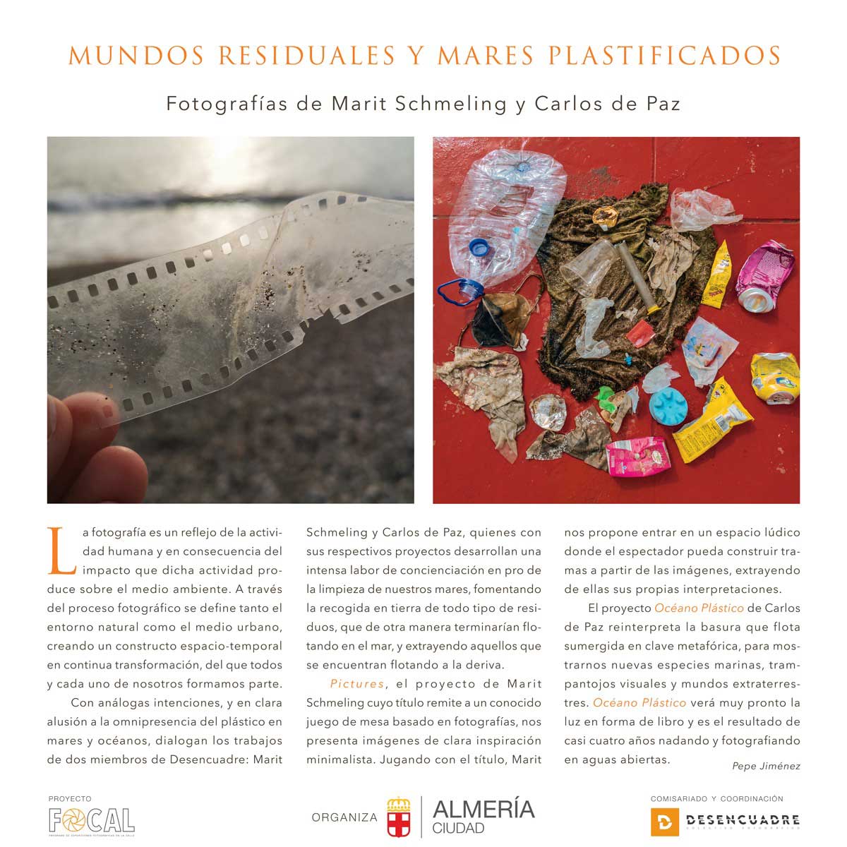 Exposición FOCAL Mundos Residuales y Mares Plastificados Carlos de Paz Marit Schmeling